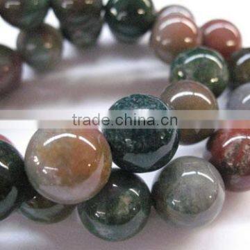 wholesale 7" 14mm round colorful agate bracelet