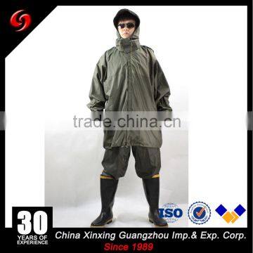 Custom Wholesale Military Olive Green Rain Poncho Raincoat With Hood photo-6