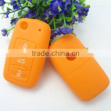 Black Silicone Key Case for Volkswagen 3 Buttons photo-2