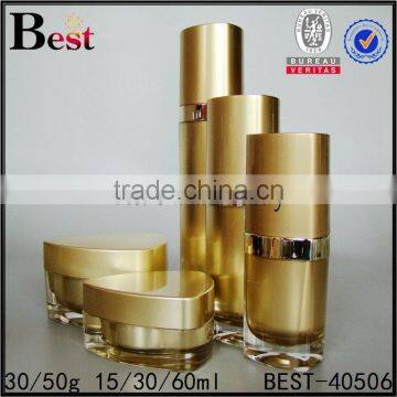 Cosmetic Triangle Shape Gold 15ml Acrylic Lotion Bottle photo-6