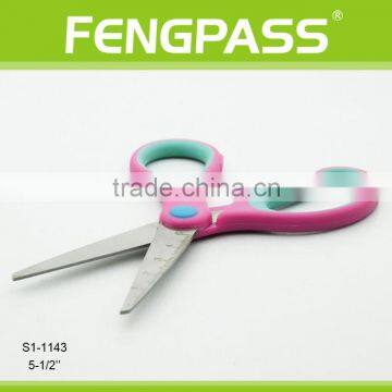 S1-1143 5.5 Inch 2Cr13 Stainless Steel Blade With PP+TPR Plastic Handle Kid Scissors photo-4