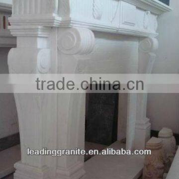 white marble fireplace mantel