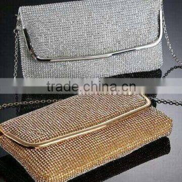 rhinestone clutch with flap handbag