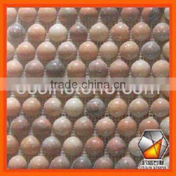 Red Round Marble Mosaic