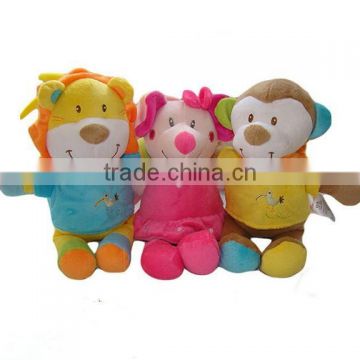 Soft cheap baby lion monkey pig toys cheap plush toy manufacturer