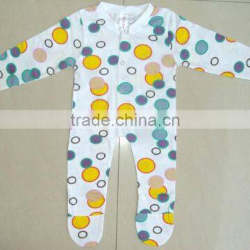 Wholesale 100%cotton Allover Printed Baby Bodysuit , Baby Sleep-suite photo-2
