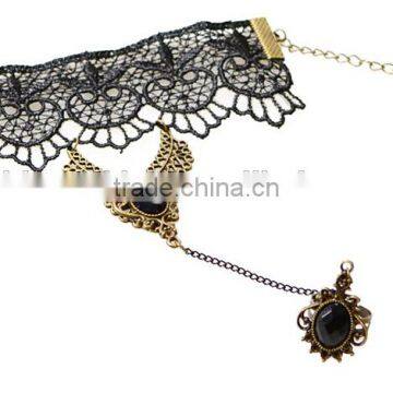Handcraft Lace Bracelet Ring Sets With Rhinestones Fashion Palace National Jewelry Sets photo-4