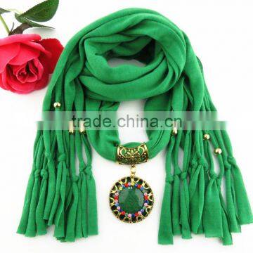 Big Dyeing Heart Turquoise Pendant Jewelry Scarves Hot Sales Handmade Women Scarves 2016 Long Wrap Scarves photo-2