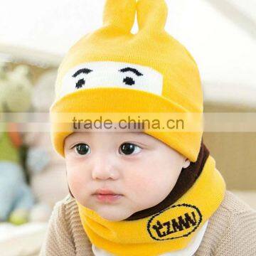 TC17002 Wholesale Cute Baby Winter Hat New Fashion Long Knitted Pattern Baby Beanie Hat photo-2