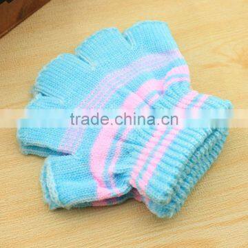 TC13030 Fashion Half Finger Kids Gloves Cheap Winter Knitting Warm Kids Winter Gloves Wholesale photo-4