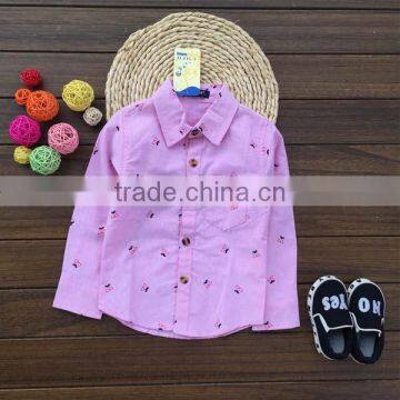 2017 Spring girls blouse 100% cotton garment for baby boys