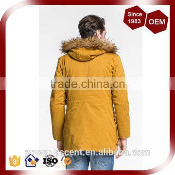 Men's Long Style Functional Comfy Down Jacket Hooded With Fur photo-2