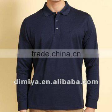 Blue Cotton Polo T-shirts Short sleeved for Men