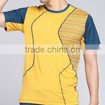 Best Selling Products In America Fashion Mens T Shirts Crew Neck Contrast Sleeve 100% Cotton T Shirt