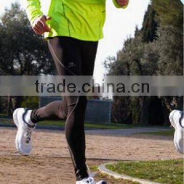 90% Polyester 10% Spandex Brushed Fleece Thermal Mens Running Pants Tights photo-2