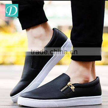 Fashion Designer Black Dress Shoes With Zipper