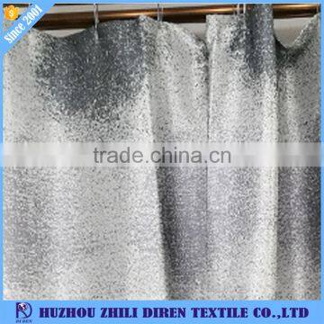 Silvery Gray Waterproof Polyester Nautical Shower Curtains For Bathroom