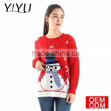 2017 Christmas Jumper Factory Price Cute Snowman Christmans Sweater for Woman photo-4