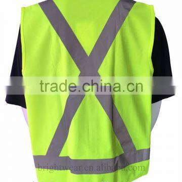 ANSI 100% Polyester Hi Vis Sew-on Tape Safety Vest photo-2