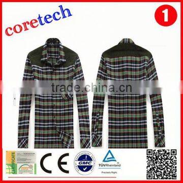 Newest Popular Yellow and Black Plaid Shirt Factory photo-3