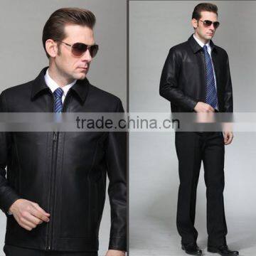 Hot wholesale Biker jacket with zips and belt checkout men's fashion leather motorcycle coats washed jackets