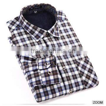 Hot Sale Man Dress Shirt Long Sleeve Plaid Man Dress Clothing Lastest Dress Designs for Men photo-2