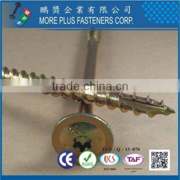 Taiwan Round Washer Head Torx Drive Serration Shank One thread Notch Type-17 Point ZYCR3+ Timber Screw