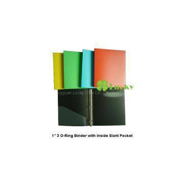 1 Inch PP 3 O-Ring Ring Binder Folder