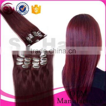 Factory Wholesale Price Unprocessed Virgin Remy 100 Human Hair, Top Quality Brazilian Hair, Clip In Hair Extension