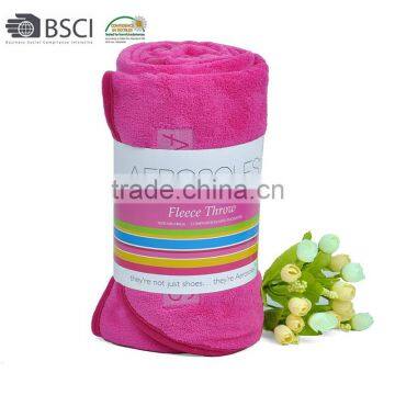 factory directly supply binding knitted printed polyester fleece blanket