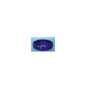 P018 Porcelain Round Ashtray in blue color