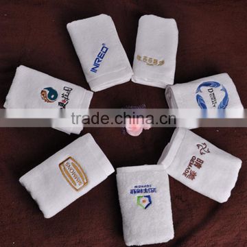 super cheap 100% cotton embrodiery logo gym towel/sport towel