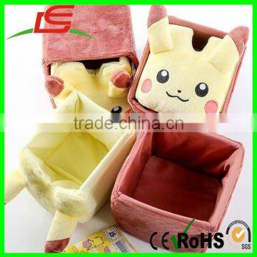 plush pikachu pokemon center PKMN toys desktop storage box pencil case