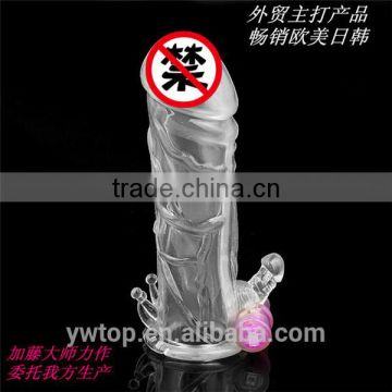 OEM special condom with Spike Designed Crystal Reusable Best Sex Delay Condom Penis Cock Sleeve