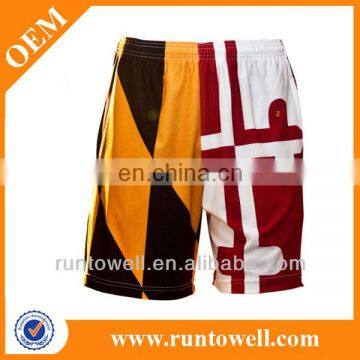 100% polyester lacrosse shorts with sublimation printing