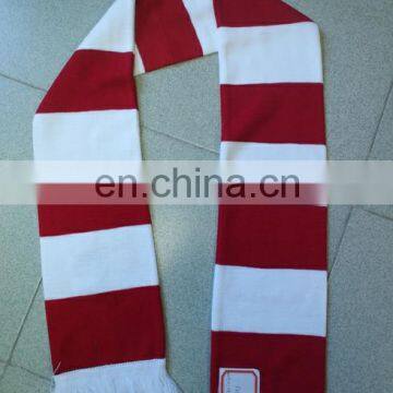 custom knitted striped plain double scarf pattern
