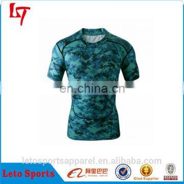 short sleeve camo rash guard promotional rashguard sublimted custom design