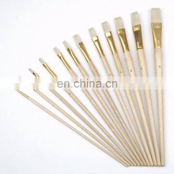 Long Wooden Handle Artist Bristle Paint Brushes