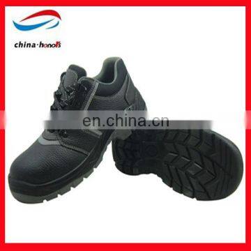 leather steel toe safety shoes/black steel safety shoes