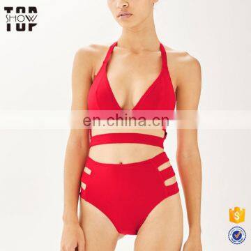 Chinese supplier red sexi girl hot triangle bikini