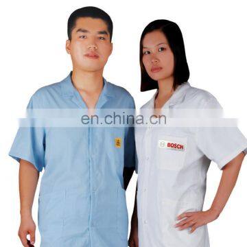 Accept Customized logo static dissipative esd smock garment with good breathability