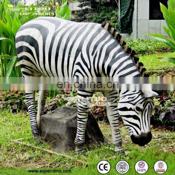 Zoo Decoration Statue Life-size Fiberglass Zebra