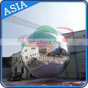 8m Giant Sliver Mirror Ball Inflatables Reflective Chrome Balloon / Stage Decoration Ball For Event Show photo-2