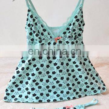 2015 Nifty and Sexy Underwear Set/cotton Top Set/chemise photo-3
