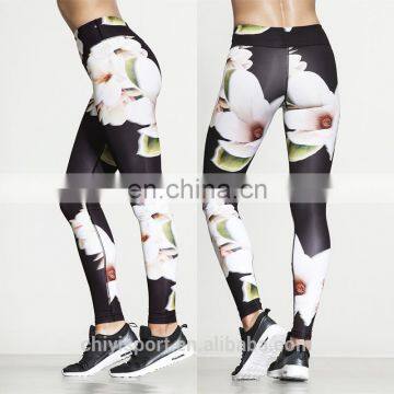 work out sports wear high waist leggings digital print leggings fitness ladies leggings