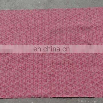 Vishal Handicraft-73x39"Beautiful Pink Chindi Cotton Indian Durri/Handmade Recycled Cotton Carpet Floor Throw Rug Wholesale photo-2