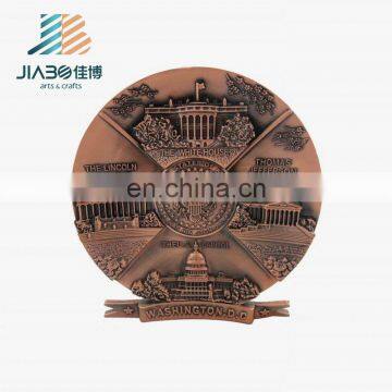 Personalized Custom Commemorative Bronze Dubai Cheap Metal City License Souvenir Plate photo-2