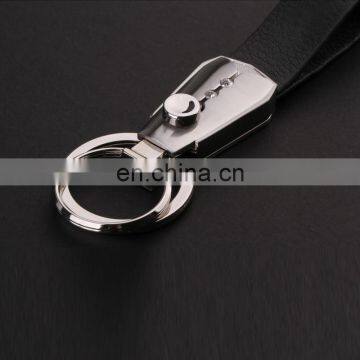 2016 New Design Push Button Leather Key Chains With Decorative Rhinestones