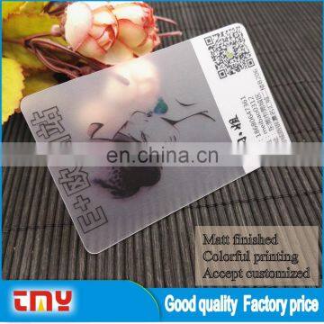 New Promotion Clear Plastic Business Cards With Frosted Finished photo-3
