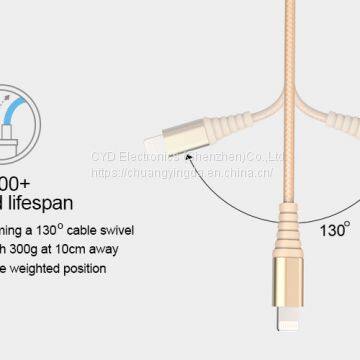 MFi-certified USB to Lightning Cable in Gold, Suitable for IPhone photo-2